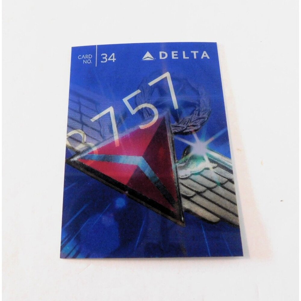 Delta Air Lines Boeing 757 Aircraft 2015 Pilot Collector Holographic Card #34